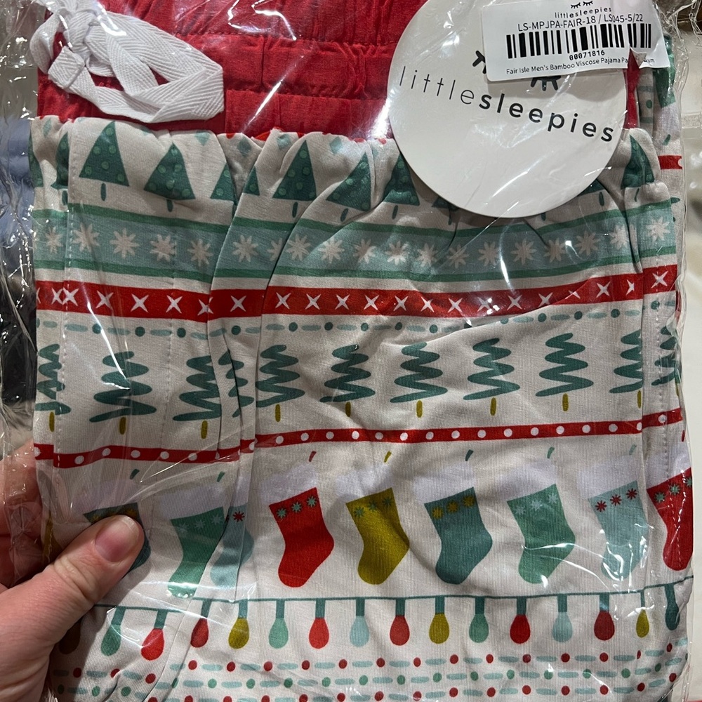 Little Sleepies Fair Isle Men’s pants and shirt - Medium